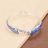 National Style Glazed Lucky Carp Art Female Bracelet
