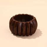 Colorful Beads Strand Bracelet Elastic Resin Cuff Bangle for Women Girls