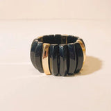 Colorful Beads Strand Bracelet Elastic Resin Cuff Bangle for Women Girls