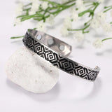 Stainless Steel Geometric Knot Cuff Bracelet Hand Jewelry