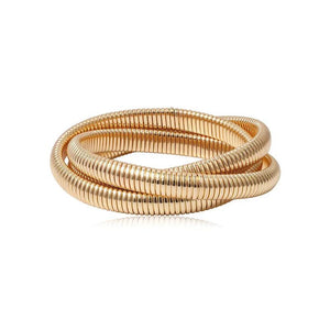 Three Wide Metal Cross Bracelet Punk Style Alloy Bracelet For Women Girl