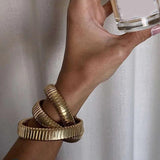 Three Wide Metal Cross Bracelet Punk Style Alloy Bracelet For Women Girl