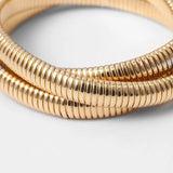 Three Wide Metal Cross Bracelet Punk Style Alloy Bracelet For Women Girl