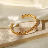 Youthway Cuban Chain Bracelet 18K PVD Plated Textured Jewelry for Women