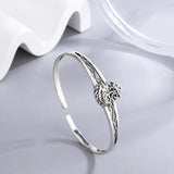 Thai Silver Blessing Bag Carp Pattern Silver Plated Bracelet
