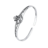 Thai Silver Blessing Bag Carp Pattern Silver Plated Bracelet