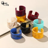 Colorful Bangle for Women Resin Cuff Bracelet Retro Jewelry Gift