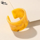 Colorful Bangle for Women Resin Cuff Bracelet Retro Jewelry Gift