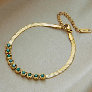 316 SS Turquoise Butterfly Star Tassel Chain Bracelet Women Wedding Beach