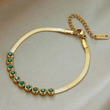 316 SS Turquoise Butterfly Star Tassel Chain Bracelet Women Wedding Beach