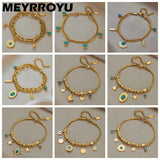 316 SS Turquoise Butterfly Star Tassel Chain Bracelet Women Wedding Beach