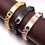 Stainless Steel Men's ID Bracelet, Hot Selling