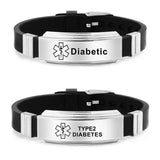 Medical Alert ID Bracelet Type 1/2 Diabetes PACEMAKER Wristband