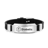 Medical Alert ID Bracelet Type 1/2 Diabetes PACEMAKER Wristband