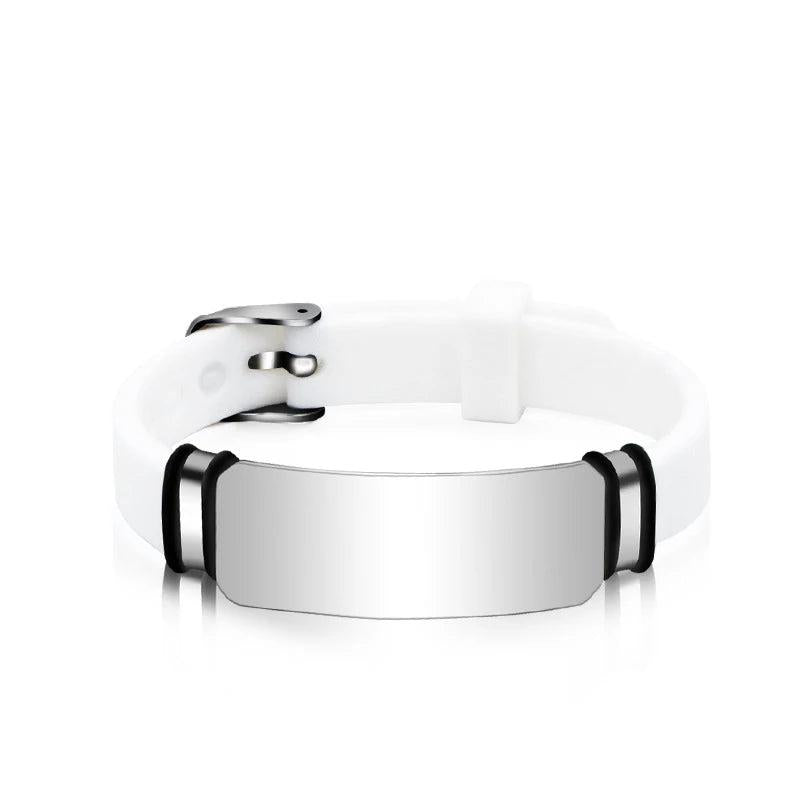 Personalized Med Alert ID Tag Bracelet Allergy ICE SOS Wristband