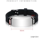 Personalized Med Alert ID Tag Bracelet Allergy ICE SOS Wristband