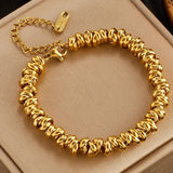 316 Stainless Steel Vintage Metal Pull Charm Adjustable Bracelet
