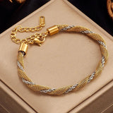 316 Stainless Steel Vintage Metal Pull Charm Adjustable Bracelet