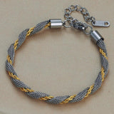 316 Stainless Steel Vintage Metal Pull Charm Adjustable Bracelet