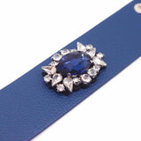 Leather Bracelet Rhinestone Charm Jewelry Bangle