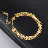 Stainless Steel Chain Bracelets Vintage Style Women Jewelry