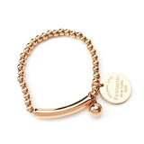 Titanium Steel Round Charm Bracelet for Women