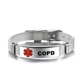 Customized Allergy Alert Bracelet Stainless Steel Mesh Wristband