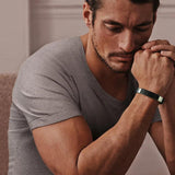 Engrave Silicone Bracelet, Stainless Steel ID Tag Wristband Unisex Jewelry