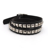Real Leather Bracelets Jewelry Metal Punk Wristbands