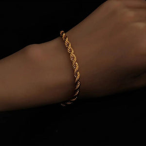 Stainless Steel Rope Chain Bracelets for Women Men