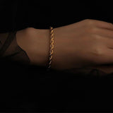 Stainless Steel Rope Chain Bracelets for Women Men