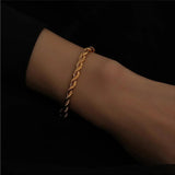Stainless Steel Rope Chain Bracelets for Women Men