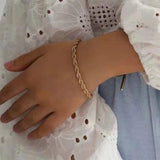 Stainless Steel Rope Chain Bracelets for Women Men