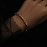 Stainless Steel Rope Chain Bracelets for Women Men
