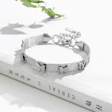 Double Layer Matte Butterfly Mesh Chain Bracelets for Women