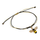 Bee Braided Bracelet Personalized Card Hand Woven Jewelry