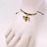 Bee Braided Bracelet Personalized Card Hand Woven Jewelry