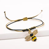 Bee Braided Bracelet Personalized Card Hand Woven Jewelry
