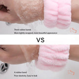 3Pcs/Set Toiletry Makeup Headband Wrist Strap Women's Bracelet Scrunchie Striped