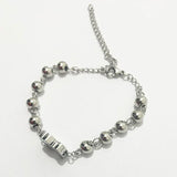 Spain Style T++S Logo Adjustable Stainless Steel Bear Beads Bracelet
