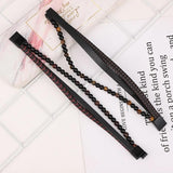 Handwoven Natural Stone Leather Bracelet Men's Jewelry