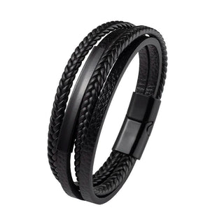 Men's Multi-Layer Woven Leather Bracelet