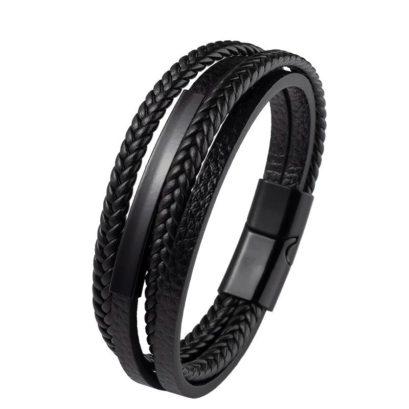 Men's Multi-Layer Woven Leather Bracelet
