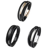 Men's Multi-Layer Woven Leather Bracelet