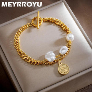 316 SS Double Layer Chain Bracelet for Women