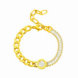 316 Stainless Steel Zircon Pendant Bracelet
