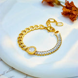 316 Stainless Steel Zircon Pendant Bracelet