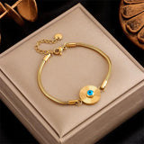 316 SS Vintage Eyes Charm Bracelet Wedding Jewelry