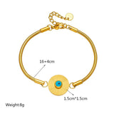 316 SS Vintage Eyes Charm Bracelet Wedding Jewelry