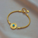 316 SS Vintage Eyes Charm Bracelet Wedding Jewelry